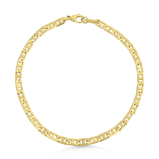 Yellow Gold Gent's Anchor Link Bracelet