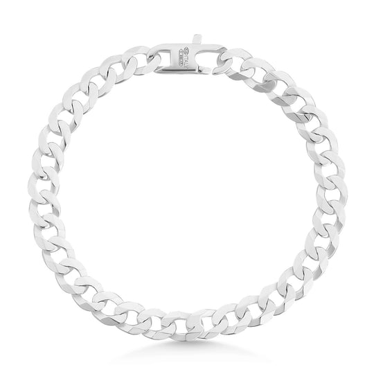 Sterling Silver Curb Link Gent's Bracelet