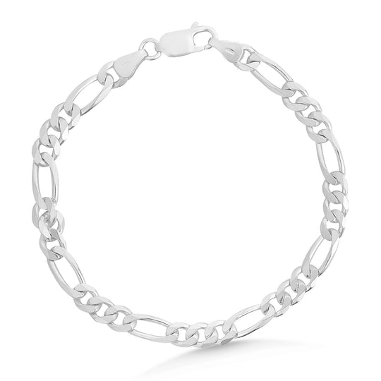 Sterling Silver Gent's Figaro Bracelet