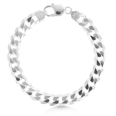 Sterling Silver Heavyweight Gent's Curb Link Bracelet