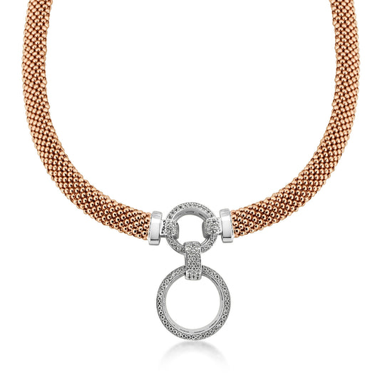 Rose Gold CZ Drop Necklace