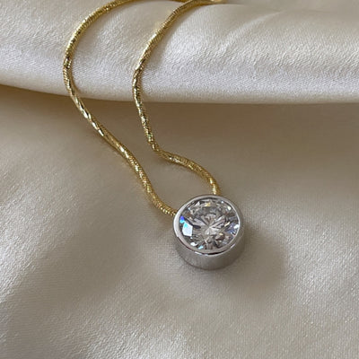 Remodelled Bezel Set Diamond Pendant