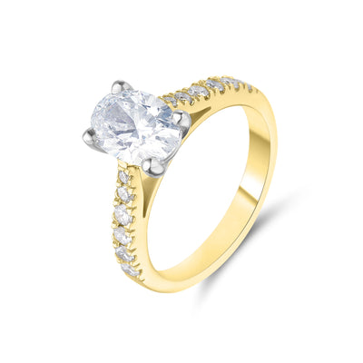 Oval Cut Lab Grown Diamond Solitaire Ring