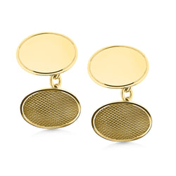 9ct Yellow Gold Pattern Cufflinks