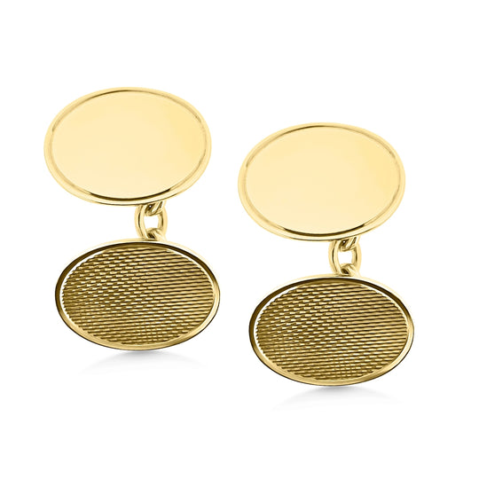 9ct Yellow Gold Pattern Cufflinks