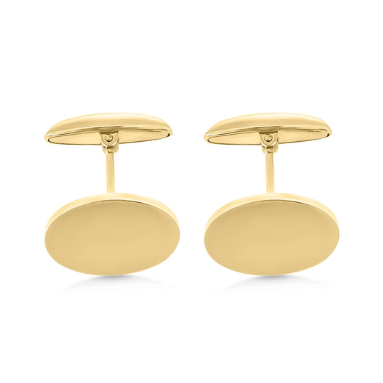 9ct Yellow Gold T-Bar Cufflinks