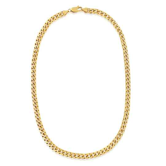 Yellow Gold Curb Link Chain - 20 Inch