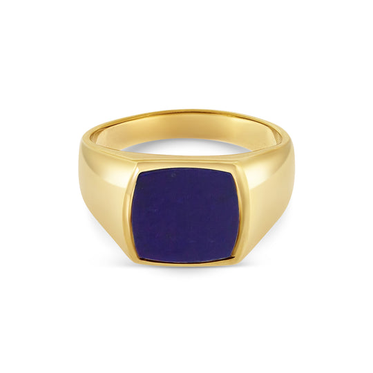 Yellow Gold Gent's Lapis Ring