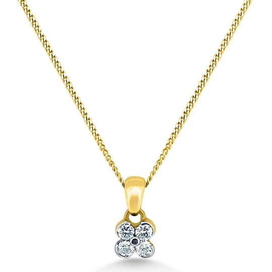 18ct Gold Dainty Diamond Pendant