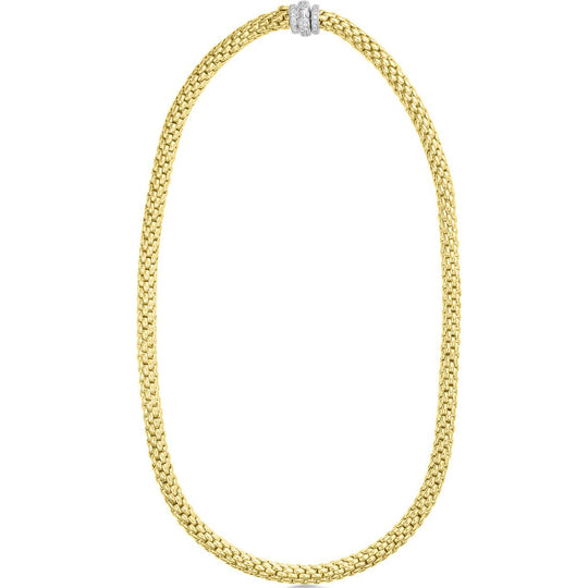 Yellow Gold CZ Necklace