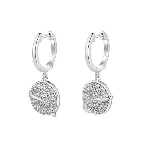 Sterling Silver Playful Circle Earrings