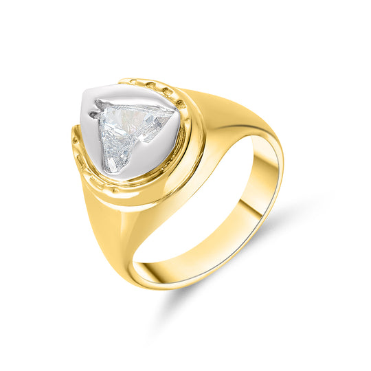 18ct Yellow Gold Horseshoe Diamond Ring
