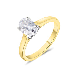 1.12ct Oval Cut Solitaire Lab Grown Diamond Ring