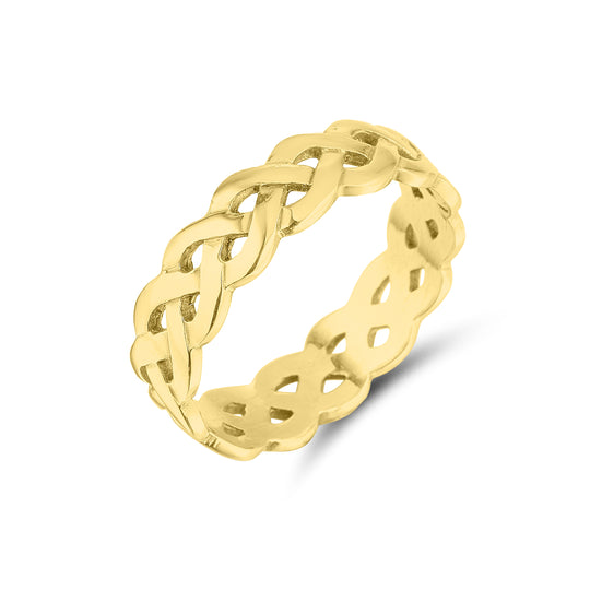 9ct Yellow Gold Gent's Celtic Wedding Band