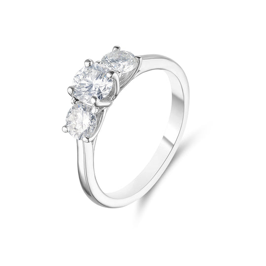 White Gold 1.18ct Trilogy Ring