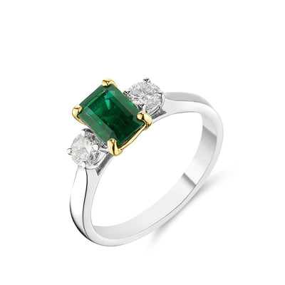 Emerald Trilogy Ring