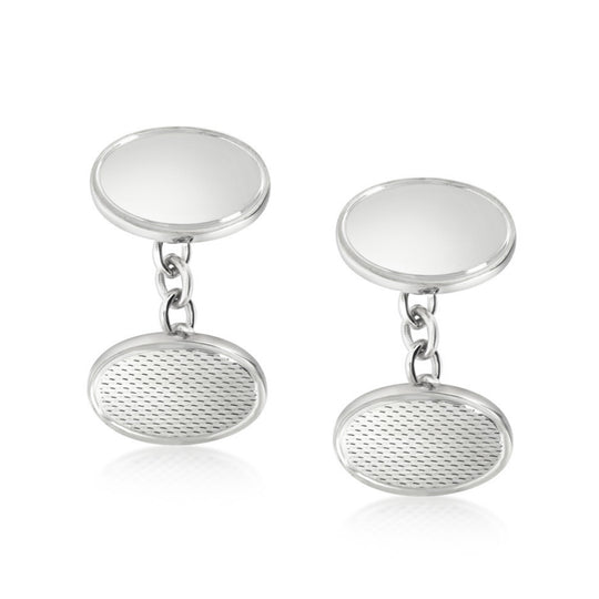 Sterling Silver Pattern Detail Cufflinks