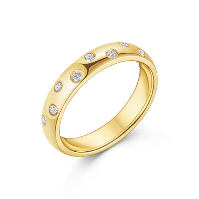 18ct Yellow Gold Diamond Sprinkle Band