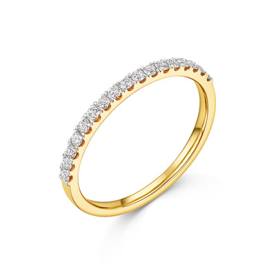 18ct Yellow Gold Pavé Set Diamond Ring