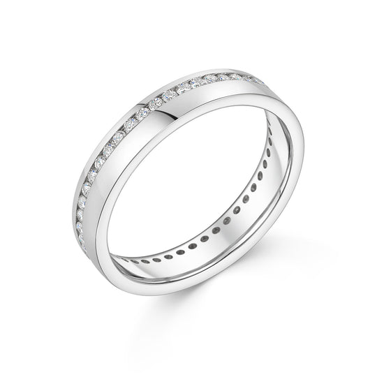 18ct White Gold Diamond Wedding Band